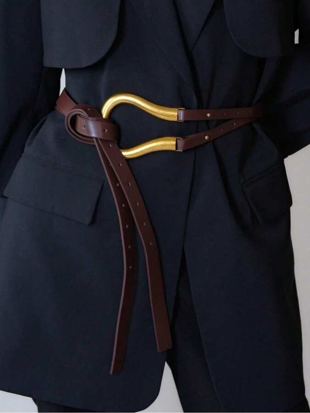 Statement Horseshoe Vegan Leather Waist Belt